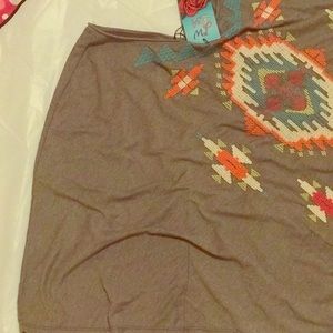 Boutique Johnny Was V neck Native American tunic